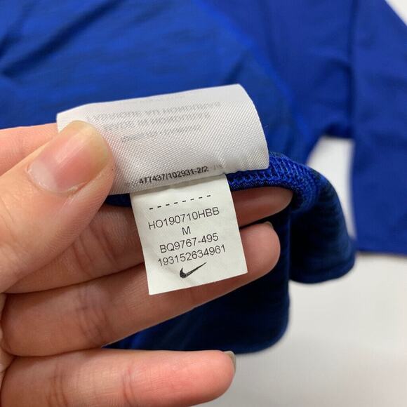 Nike T Shirt Mens M Medium Blue Dri Fit Half Sleeve Crew Neck BSBL Baseball Tee - Picture 9 of 11